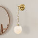 Wine Flower 1 Light 7 inch Brushed Gold Wall Sconce Wall Light